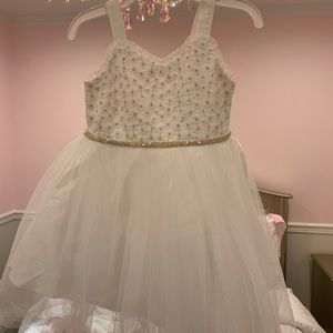 White and gold dress